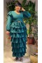 Elegant Frilled Belt Long Dress SW-443